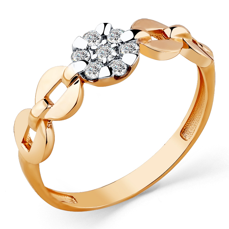 Кольцо, золото, бриллиант, 1-108482-00-00